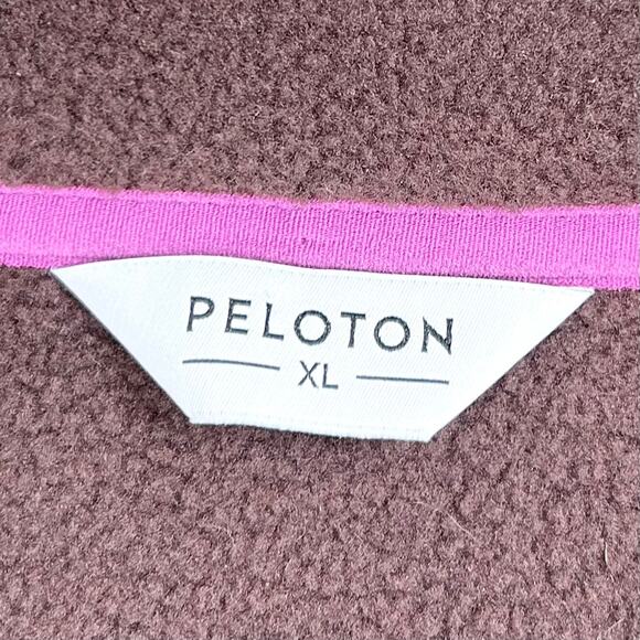 Peloton Fleece Brown Quarter-Snap Brown Quilted Pullover - Picture 8 of 9